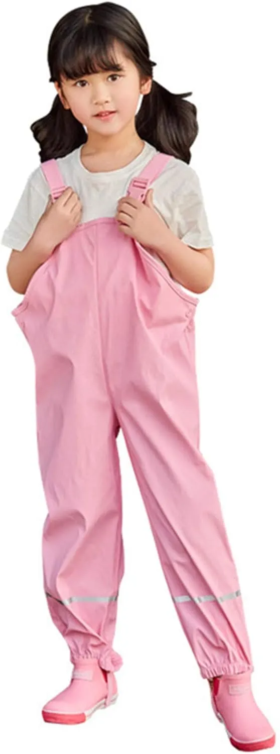 Toddler Waterproof Rain Pants Dirty Proof Windbreak Cute Outdoor Pants Windproof and Breathable for Boys and Girls