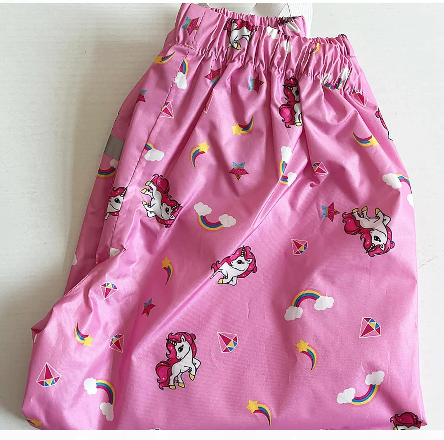 Toddlers Boys Girls Waterproof Rain Pants Kids Lightweight Reflective Windproof Rainwear