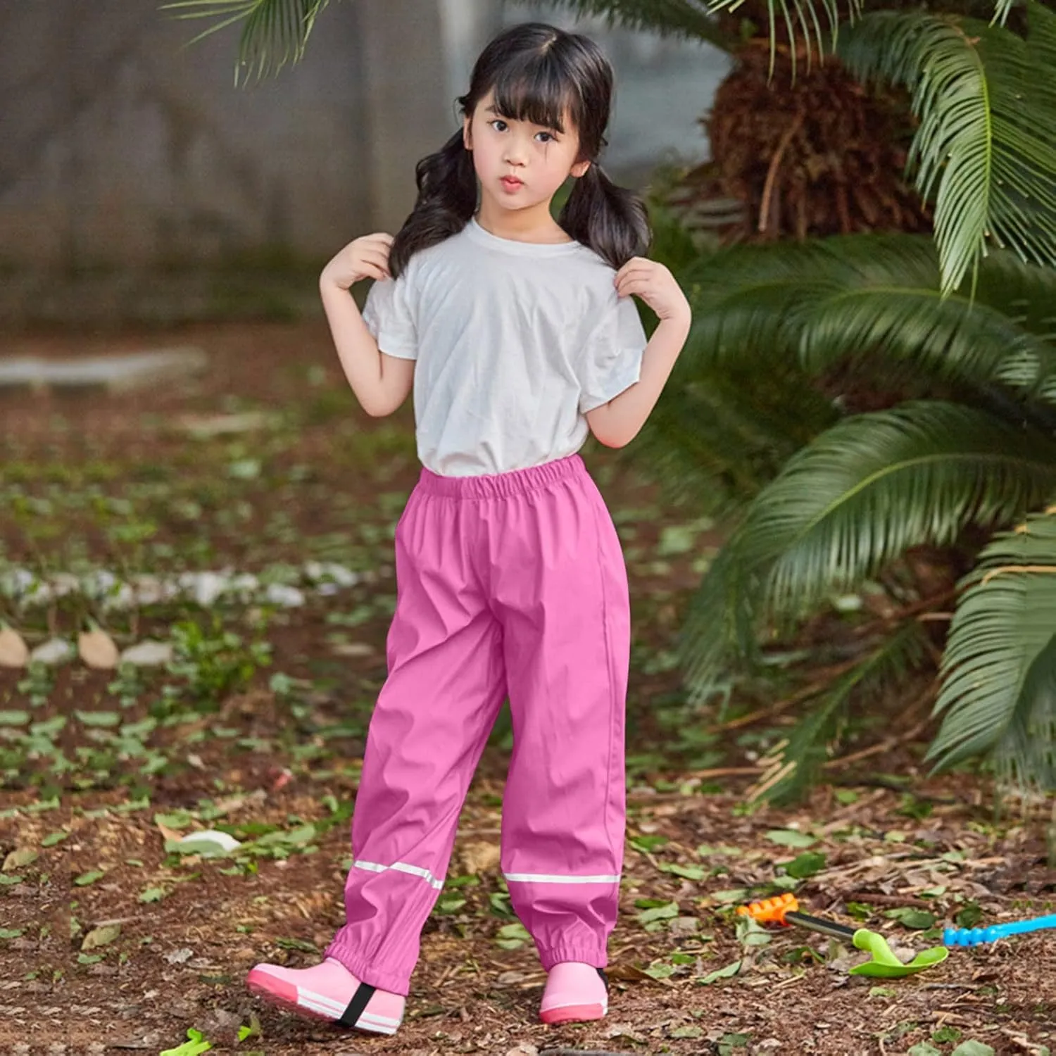 Trousers Girls Children Pants Mud Double Baby Water-Proof Windproof Dungarees Kids Warm Boys Bottoms Breathable Rain Pants