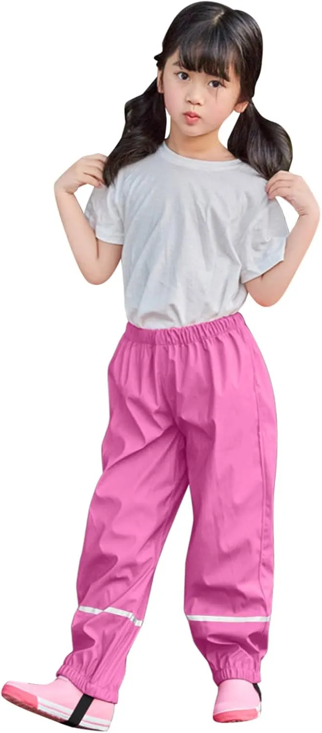 Trousers Girls Children Pants Mud Double Baby Water-Proof Windproof Dungarees Kids Warm Boys Bottoms Breathable Rain Pants