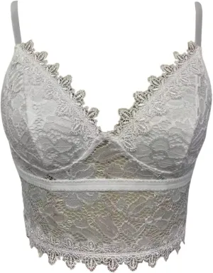 Valentine Panties Lace Floral Bralette Bralet Bra Tank Crop Underwear Sexy Lingerie with Garter Belt And