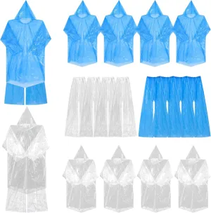 Waterproof Ponchos Set for Adults Rain Coat with Hood Men Women Rain Ponchos Suit