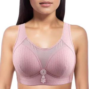 Womens Bras Push up Padded Seamless Smooth Comfort Wirefree T Shirt Bra Sports for Large Busted Women