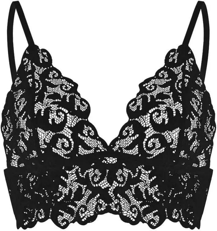 Womens Sexy Sleepwear Bra Bralette Corset Underwear Flowers Lace Bralet Eatable Lingerie