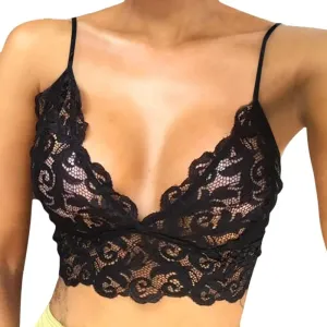 Womens Sexy Sleepwear Bra Bralette Corset Underwear Flowers Lace Bralet Eatable Lingerie