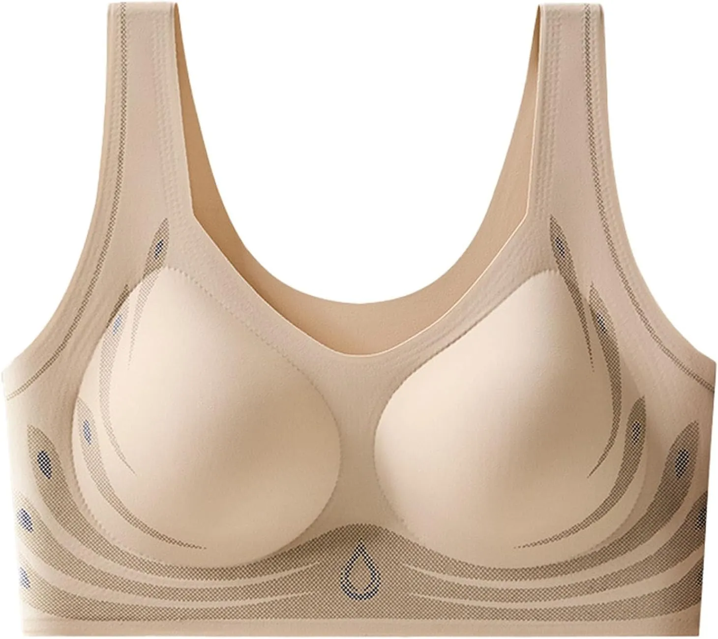Womens Wireless Seamless Bras Full Coverage Supportive Lounge Bra Push Up Plus Size Everyday Bra Comfortable Tshirt Bras