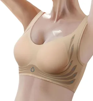 Womens Wireless Seamless Bras Full Coverage Supportive Lounge Bra Push Up Plus Size Everyday Bra Comfortable Tshirt Bras